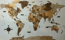 Geographical Laser cut world