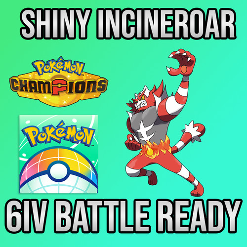 6iv shiny incineroar battle - incineroar,