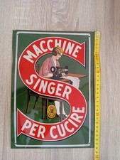 Insegna smaltata singer - smaltata,