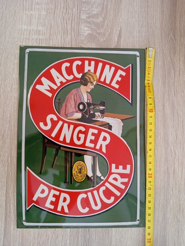 Insegna smaltata singer - smaltata,