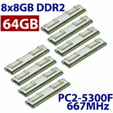 8x 8GB 64GB RAM 2Rx4 FB DIMM memoria 667 Mhz ECC completamente bufferata DDR2 PC2-5300F