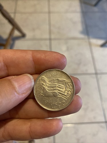 Moneta 500 lire - moneta, argento