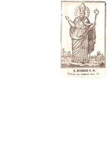 San Biagio, santino, stampa