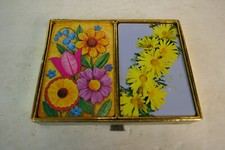 Mazzo di carte da gioco doppio vintage floreale, fiori