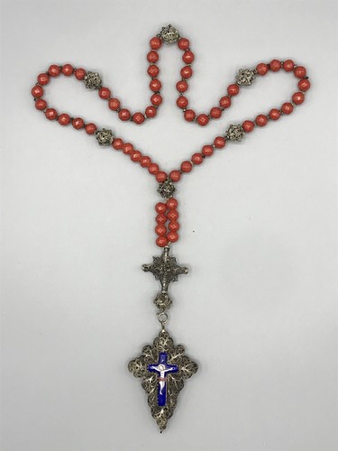 Antico rosario smaltato vero