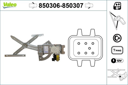 Alzavetro valeo 850306 per - alzavetro,