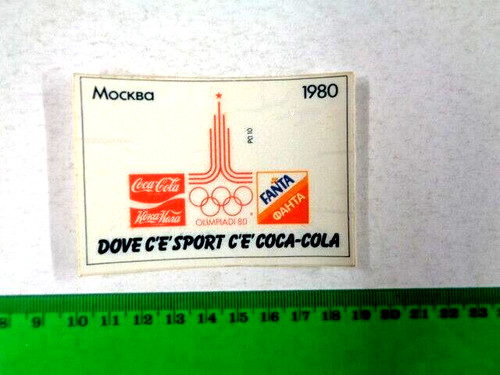 Adesivo coca cola - coca, 1980