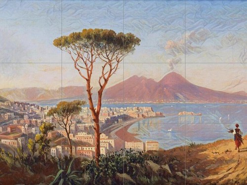 Pannello ceramica mosaico - , di