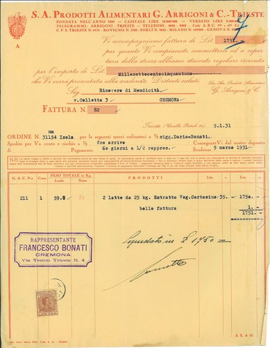 Fattura int soc arrigoni - int.,