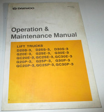 Manuale manutenzione operatori carrelli elevatori Daewoo D20S-3 thru GC30P-3 ORIGINALE!