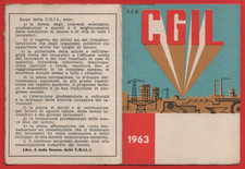 TESSERA SINDACATO ANNO 1963