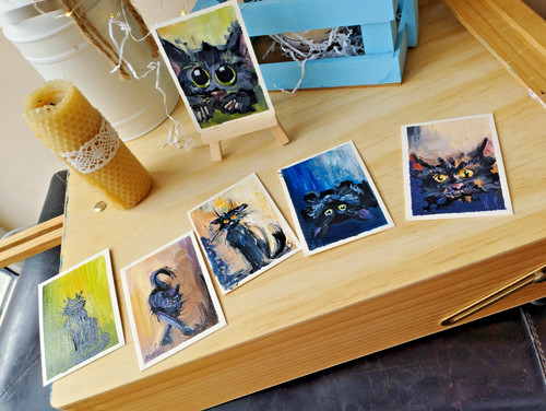 Set pittura olio originale - set, ad