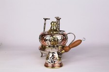 Caffettiera turca in ottone fatta a mano bruciatore alcool set divertente e divertente