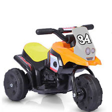 Motocicletta elettrica arancio bambino con batteria retromarcia 6V moto bimbo