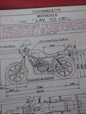 Moto LAVERDA ZUNDAPP 125 LB/1 1984 SCHEDA Originale Omologazione ASI FMI MCTC