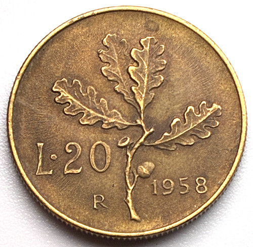 Italy lire 1958 r - italy,
