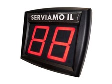 Display Eliminacode LED Rosso – Visore Numerico per Ambulanti, Negozi e Farmacie