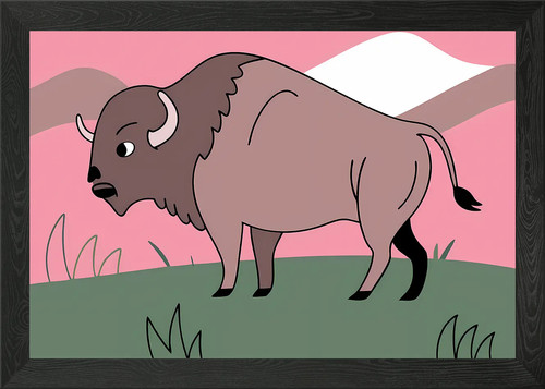 Illustrazione bisonte cartone