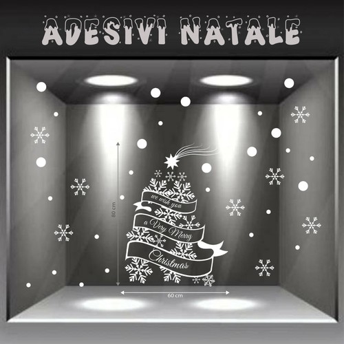 Vetrofanie natale adesivo - natale,