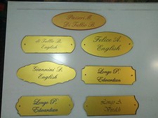 Targa targhetta porta incisa