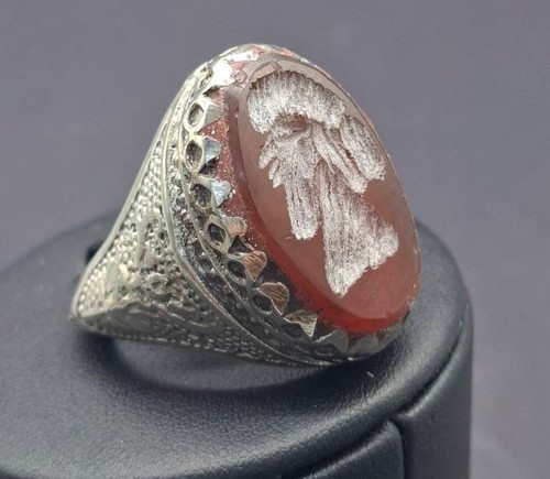 Anello intaglio agata corniola - intaglio,