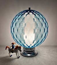 LAMPADA TAVOLO BALLOTON VINTAGE VETRO DI MURANO ANNI '60 '70 TIPO VENINI NASON