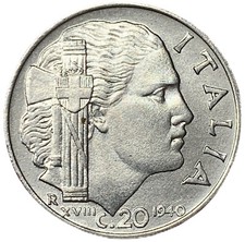 20 CENTESIMI 1940 XVIII -