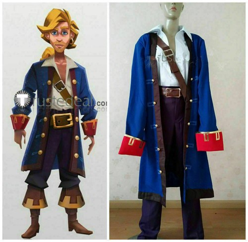Costume cosplay pirata blu