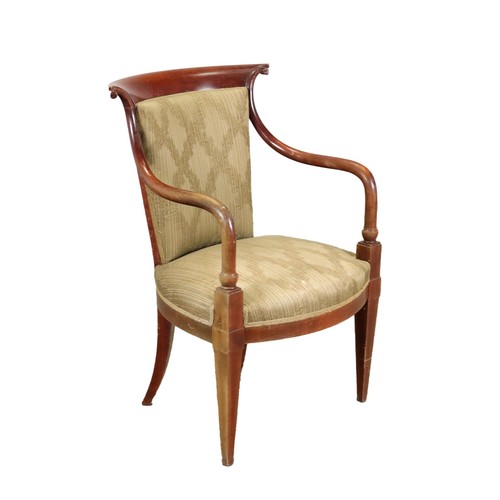 Sedia vintage tessuto legno - tessuto,
