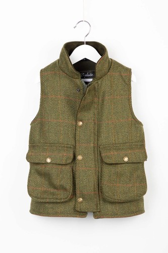 Gilet tweed foderato pile - in,