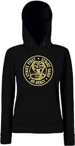 Felpa con cappuccio cobra kai - con,