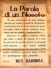 1915-1918 - MANIFESTO di PROPAGANDA ANTITEDESCA - PRIMA GUERRA MONDIALE 100 X 70
