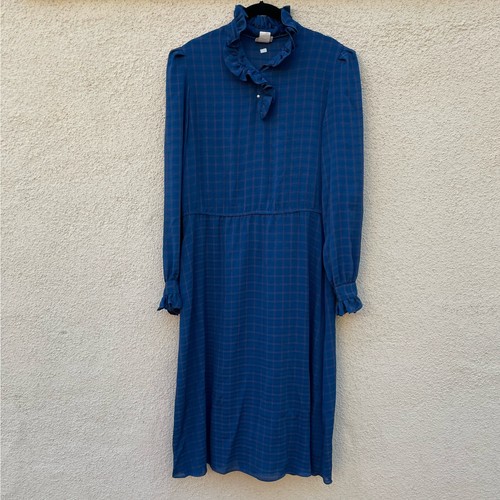 Abito vintage blu - a, quadri