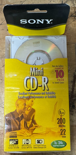 Sony mini 200mb 22 min - cd-r,
