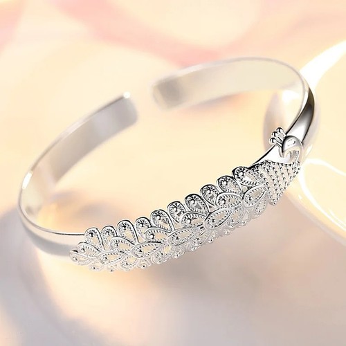 Bracciale pavone argento