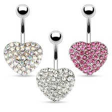 Piercing Ombelico Cuore Multi