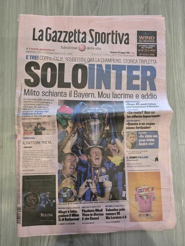 Gazzetta dello sport triplete - dello,