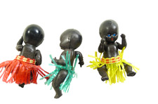 VECCHIO GADGET PUBBLICITARIO CIOCCOLATO FELETTI TRIS BAMBOLINE VINTAGE ANNI 60