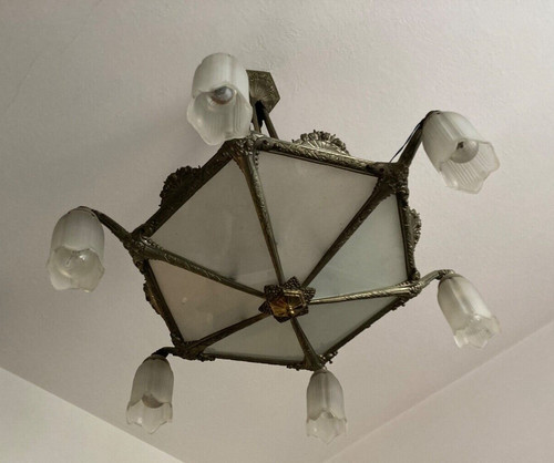 Lampadario stile deco - lampadario,