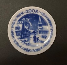 ROYAL COPENHAGEN PLAQUETTE PIATTINO NATALE 2008 NUOVO CON BOX diametro Cm 8