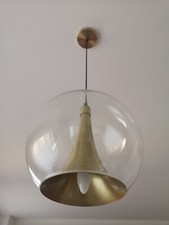 Lampada a sospensione Vintage in metallo dorato e vetro. Barton, Maison du Monde