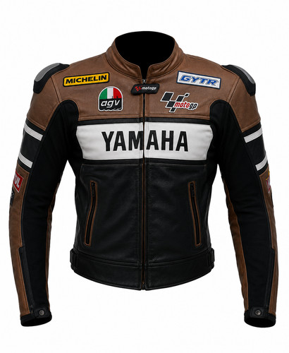 Giacca moto pelle yamaha - giacca,