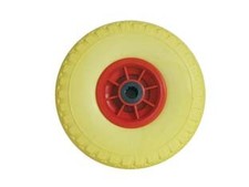 RUOTA PER CARRELLO PU PIENA MM.260 CERCHIO IN PLASTICA  ø mm.260x85 foro mm.2...