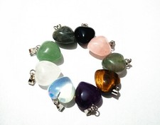 1pz ciondolo in pietre dure naturale forma cuore 18x15mm  bijoux