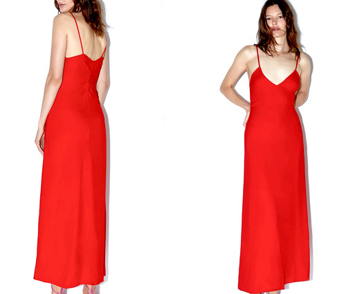 Zara abito lungo - abito, rosso