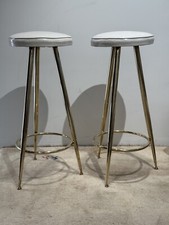 Raro set di 2 sgabelli da bar