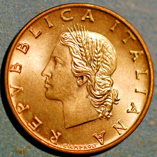 Italy lire 1971 97 - 1971, km# 97