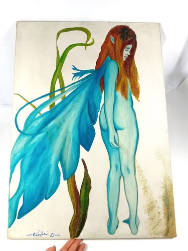 Quadro elfo dipinto - "elfo", mano