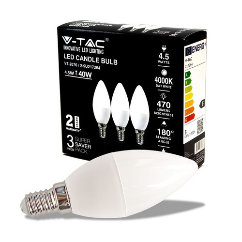 Led bulb e14 candle 4000k - bulb,