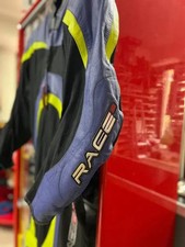 TUTA MOTO PELLE/TESSUTO MOTOCUBO RACECUBE RC3 TAGLIA XXL FLUO/BLU PERFETTA